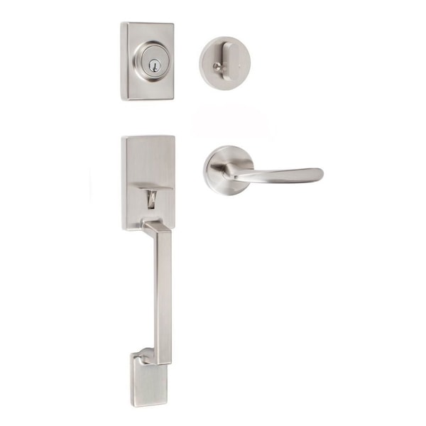 Sure-Loc Hardware Stockholm Handleset, Torino Handleset Trim, Satin Nickel SH507-R-TR 15 - main